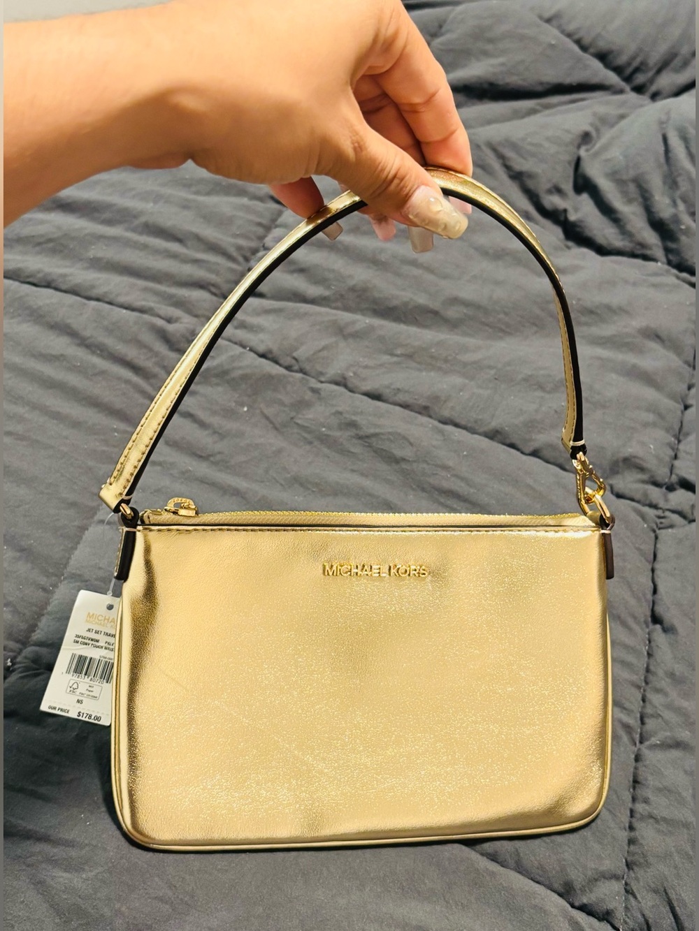 Michael Kors Metallic Gold Mini Shoulder Bag